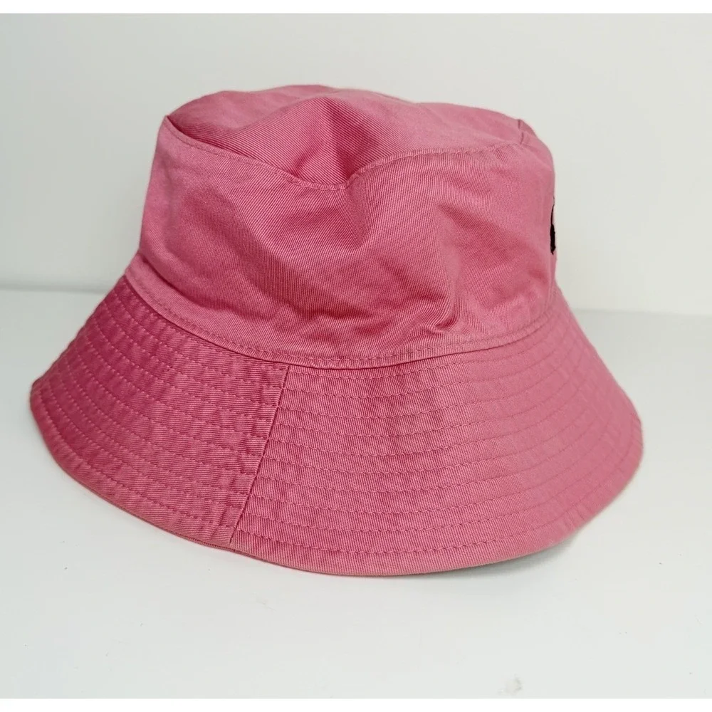 Polo Ralph Lauren Kids Pink Bucket Hat Navy Pony Logo Cotton Size 4-6X